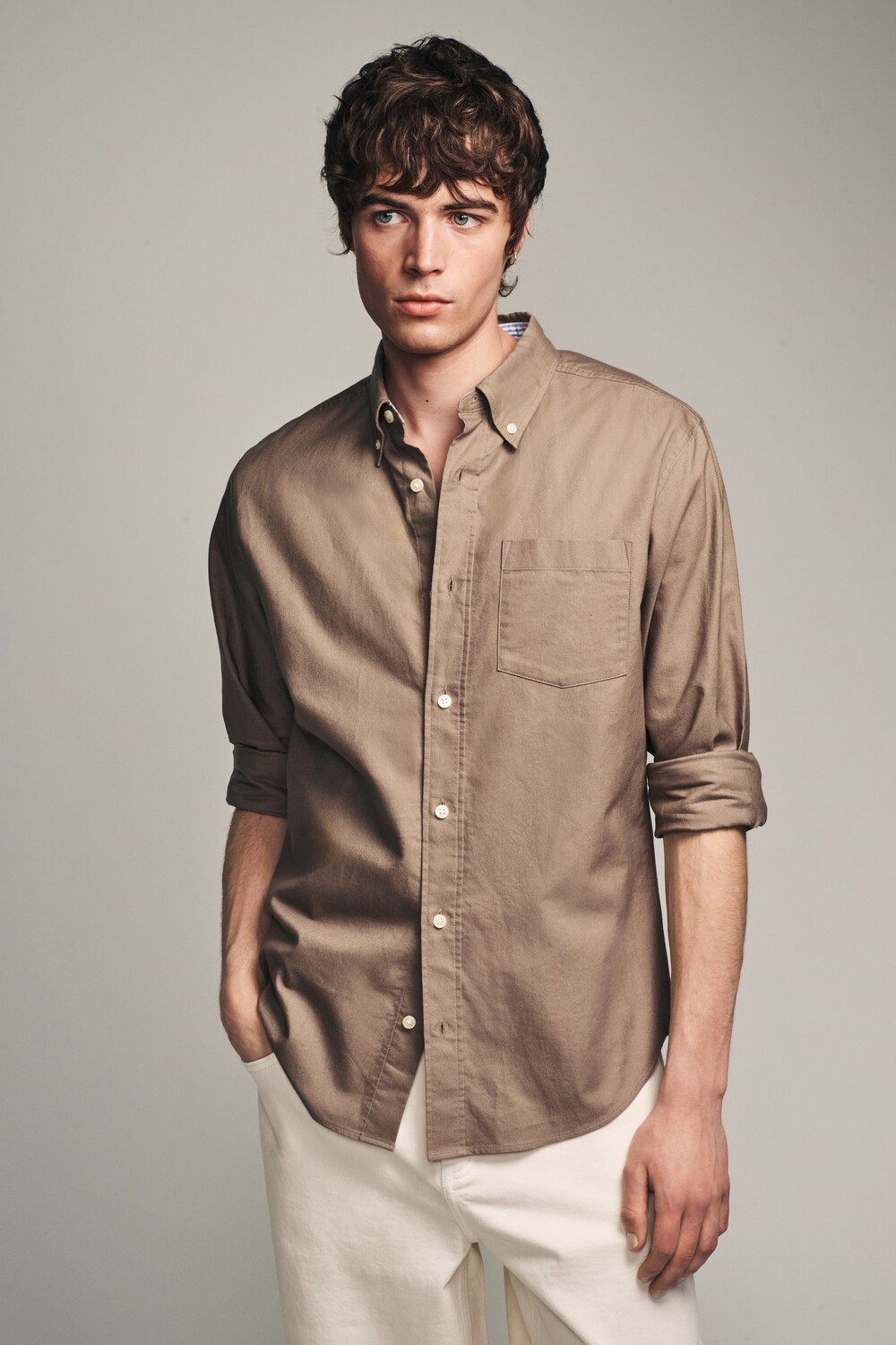 Рубашка Оксфорд с длинным рукавом Next, серый
Рубашка Оксфорд с длинным рукавом Next, серый