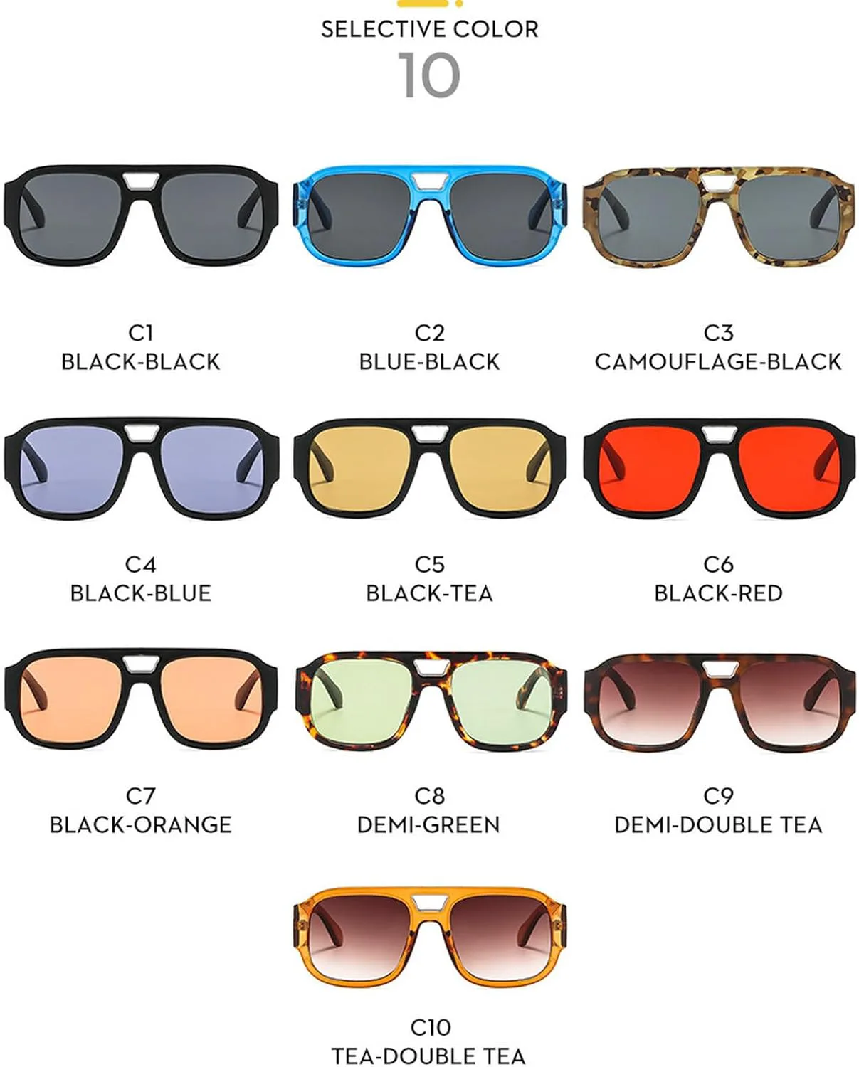 Крупные ретро-солнцезащитные очки-пилот квадратной формы для женщин и мужчин, модные в стиле 70-х, с двойной перемычкой, защита от УФ-излучения UV400 mincl, C10
Крупные ретро-солнцезащитные очки-пилот квадратной формы для женщин и мужчин, модные в стиле 70-х, с двойной перемычкой, защита от УФ-излучения UV400 mincl, C10