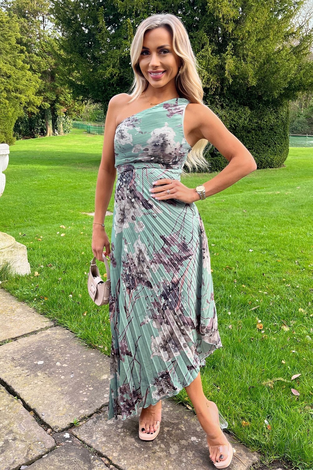 Selona плиссированное платье миди на одно плечо с принтом утки Ax Paris, синий
Selona плиссированное платье миди на одно плечо с принтом утки Ax Paris, синий