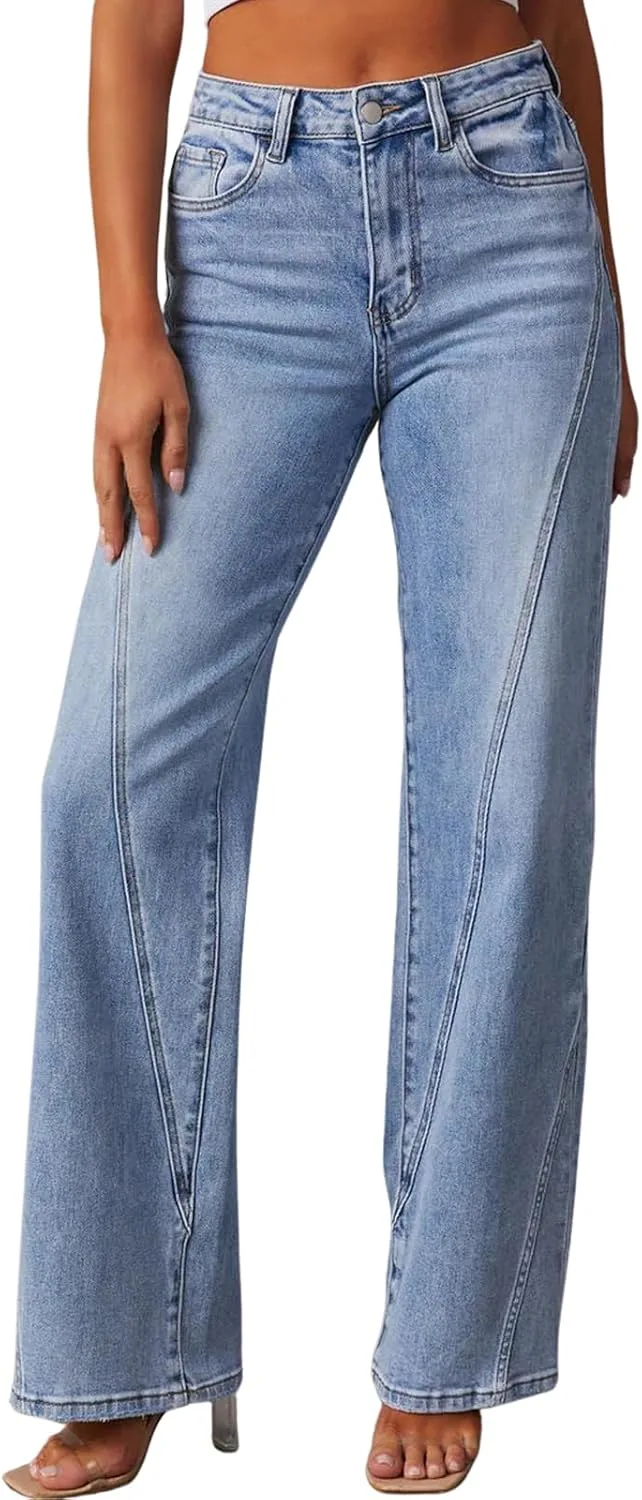 Женские джинсы с высокой талией и широкими штанинами Leyoutx
Женские джинсы с высокой талией и широкими штанинами Leyoutx