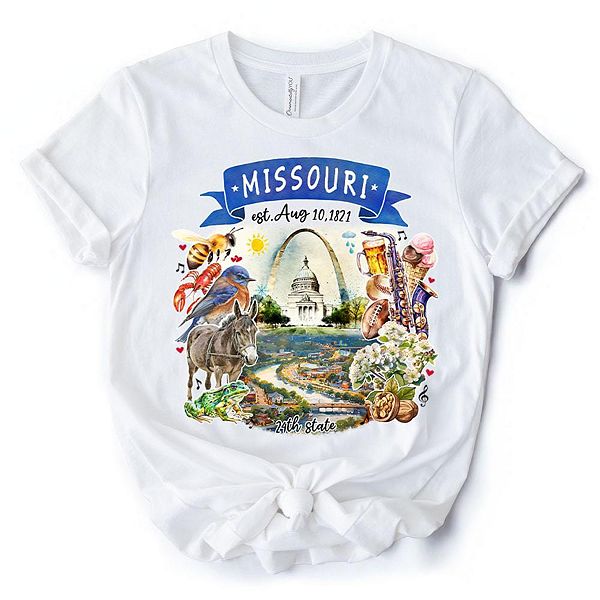 Футболка с тематикой и достопримечательностями штата Миссури Ornamentallyyou
Футболка с тематикой и достопримечательностями штата Миссури Ornamentallyyou