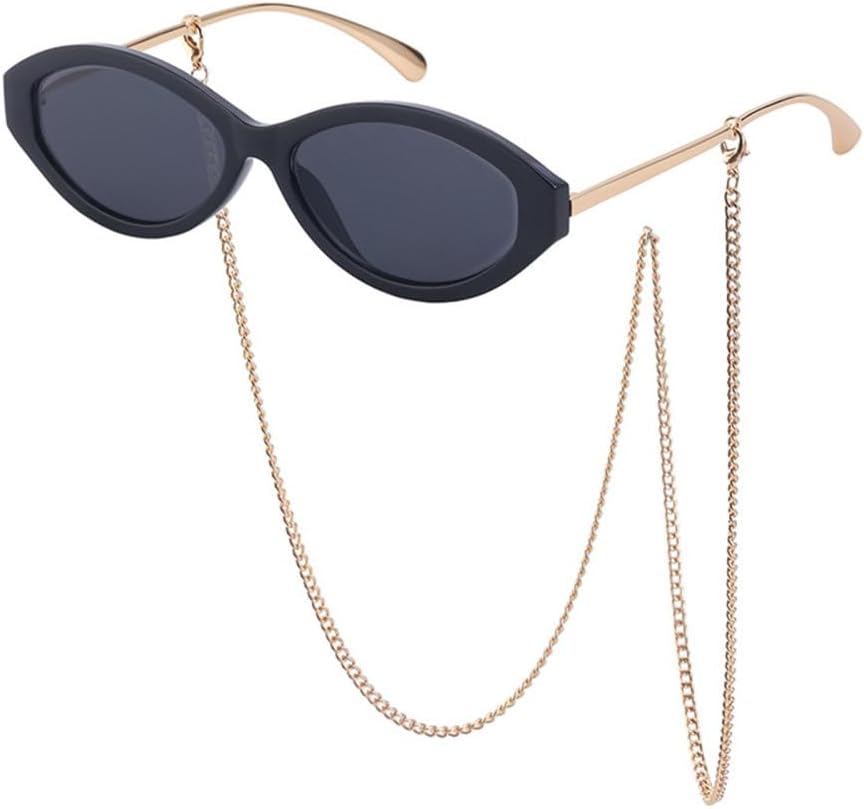 MUTYNE Модные солнцезащитные очки с тонкими дужками, маленькой овальной оправой, женские солнцезащитные очки с цепочкой, популярные женские очки с защитой от УФ-излучения UV400, C5
MUTYNE Модные солнцезащитные очки с тонкими дужками, маленькой овальной оправой, женские солнцезащитные очки с цепочкой, популярные женские очки с защитой от УФ-излучения UV400, C5