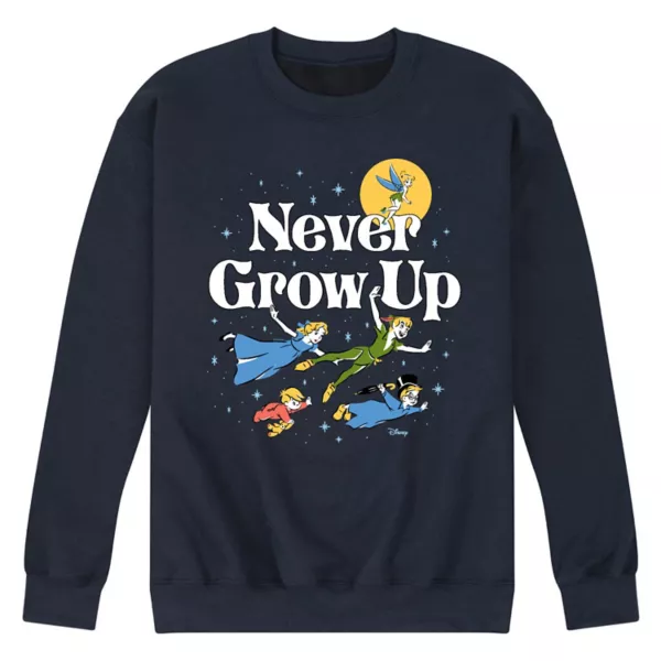 Свитшот мужской Peter Pan Never Grow Up из флиса Disney, синий
Свитшот мужской Peter Pan Never Grow Up из флиса Disney, синий