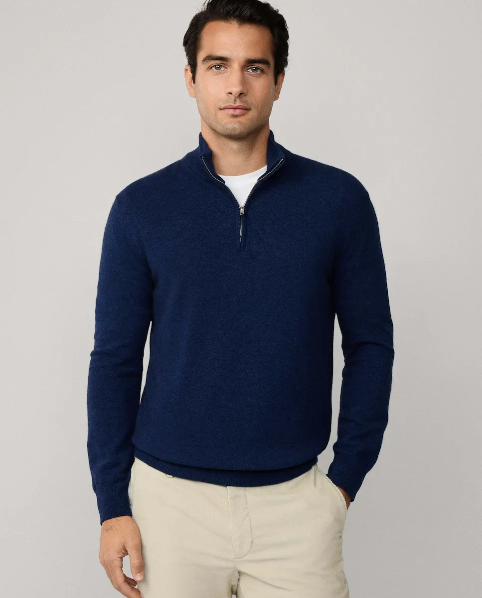 Свитер из смесовой мериносовой шерсти и кашемира с молнией Hackett, синий
Свитер из смесовой мериносовой шерсти и кашемира с молнией Hackett, синий