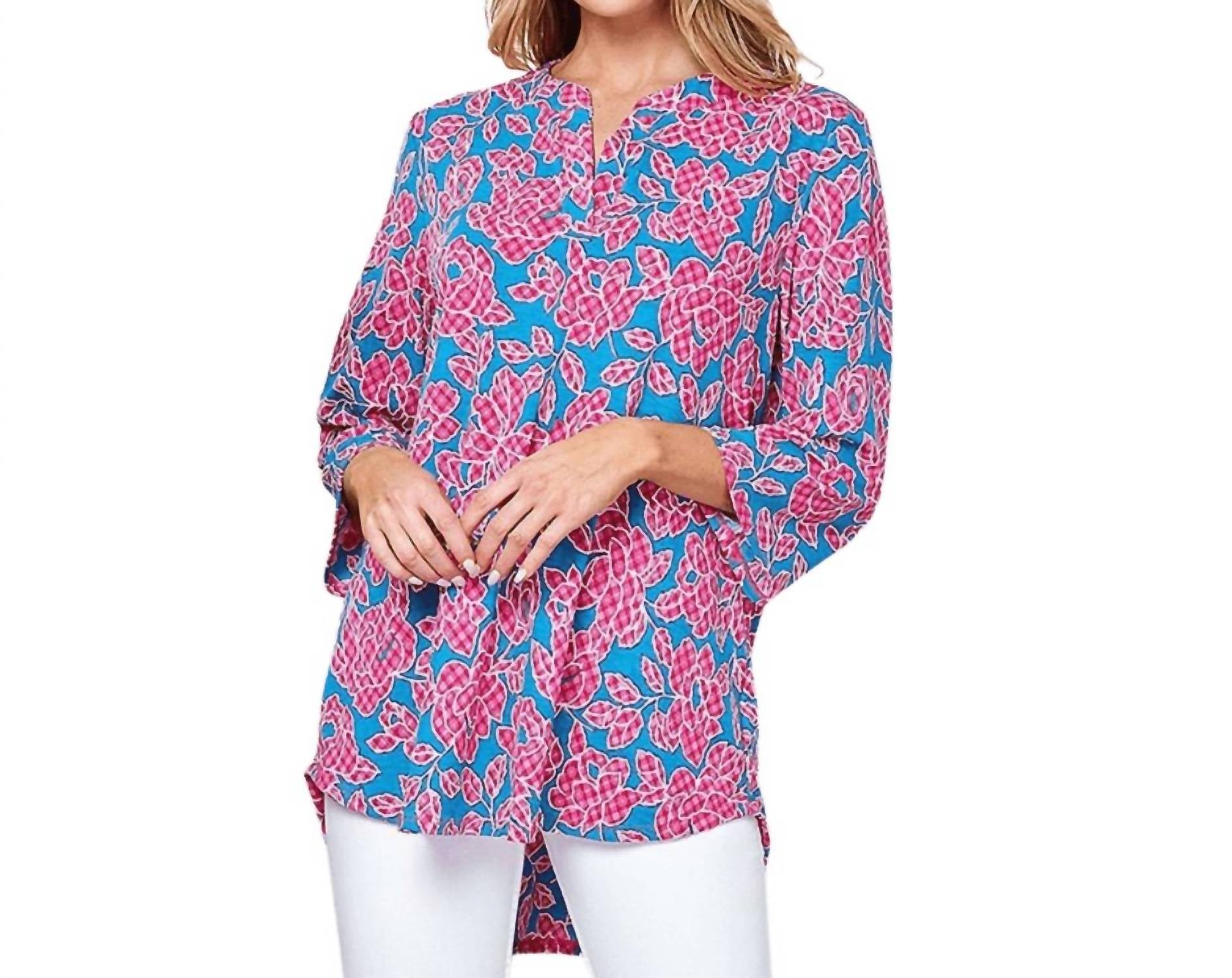 Свободный топ с V-образным вырезом и рукавами 3/4, цвет розовый, многоцветный Shopin La, Pink Multi
Свободный топ с V-образным вырезом и рукавами 3/4, цвет розовый, многоцветный Shopin La, Pink Multi