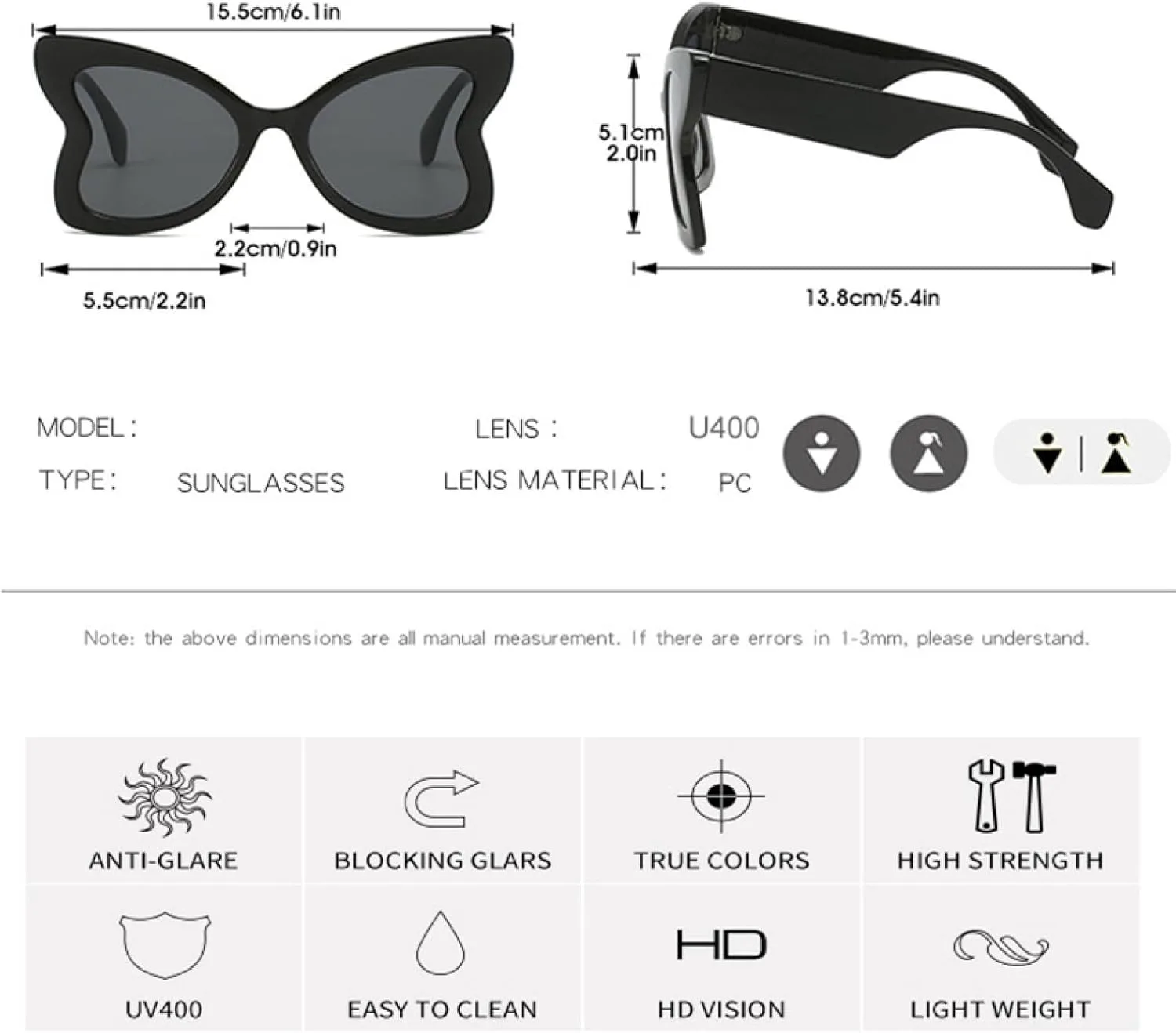 Солнцезащитные очки-бабочки для женщин, большие, в форме сердца, модные, с леопардовым принтом, для активного отдыха, защита от УФ-излучения UV400 UATXTAU, Purple
Солнцезащитные очки-бабочки для женщин, большие, в форме сердца, модные, с леопардовым принтом, для активного отдыха, защита от УФ-излучения UV400 UATXTAU, Purple