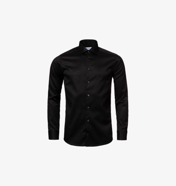 Рубашка из хлопчатобумажной саржи с вырезом-воротником и одинарными манжетами. Eton, черный
Рубашка из хлопчатобумажной саржи с вырезом-воротником и одинарными манжетами. Eton, черный