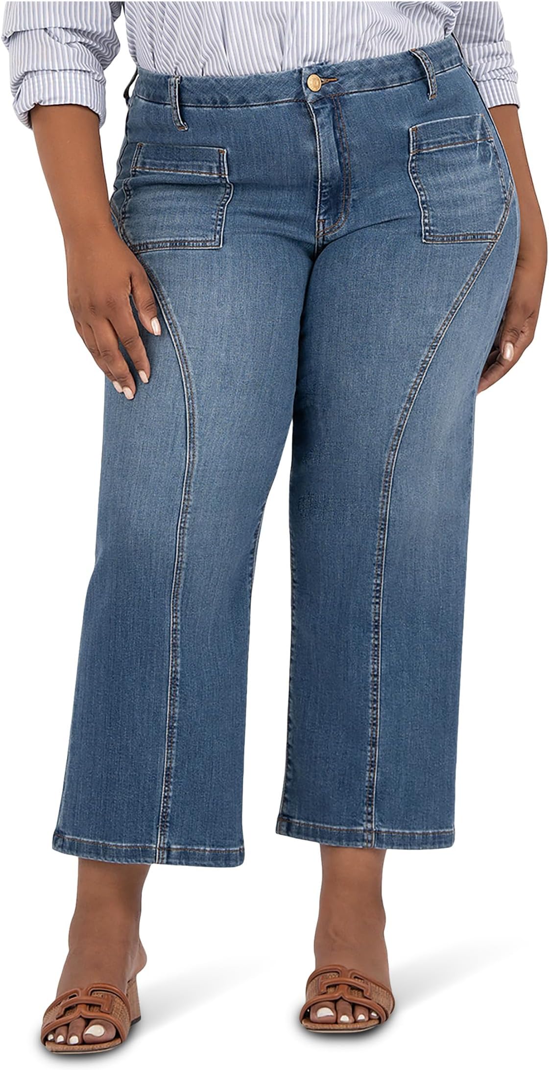 Джинсы KUT from the Kloth Plus Charlotte High Rise Wide Leg Front Seam Patch Pockets, цвет Vibrant
Джинсы KUT from the Kloth Plus Charlotte High Rise Wide Leg Front Seam Patch Pockets, цвет Vibrant