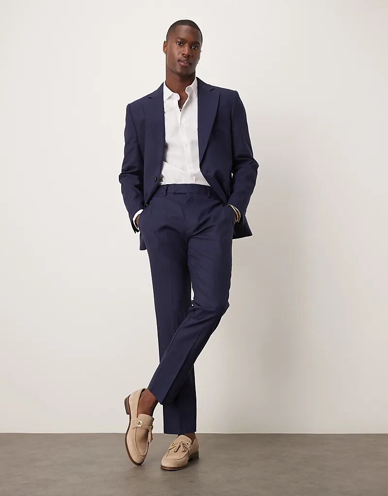 Узкие брюки из льняной смеси ASOS DESIGN темно-синего цвета
Узкие брюки из льняной смеси ASOS DESIGN темно-синего цвета