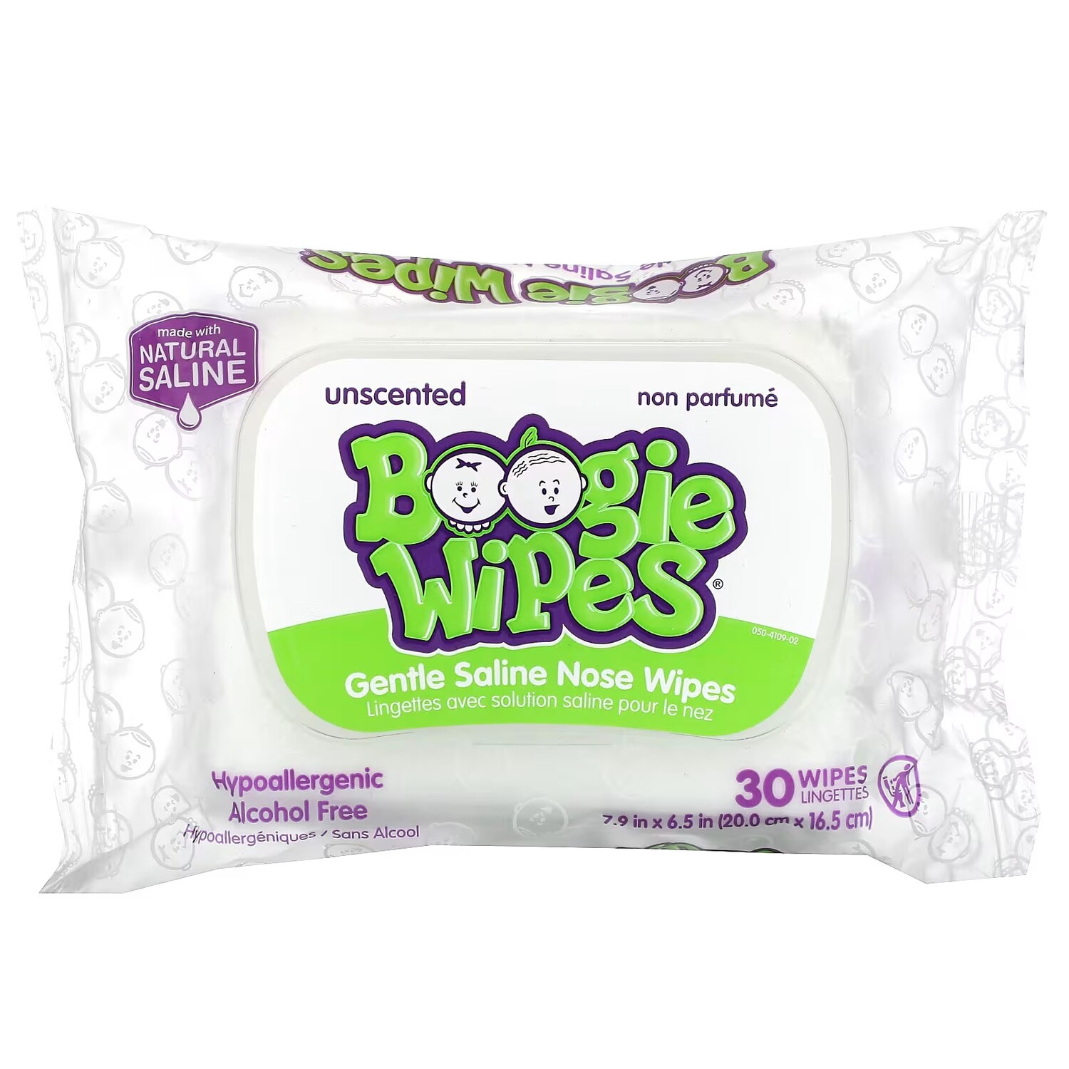 Салфетки солевые Boogie Wipes для носа, 30 салфеток 
Салфетки солевые Boogie Wipes для носа, 30 салфеток