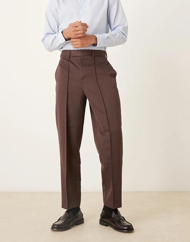 Свободные зауженные брюки ASOS DESIGN темно-коричневого цвета с защипами
Свободные зауженные брюки ASOS DESIGN темно-коричневого цвета с защипами