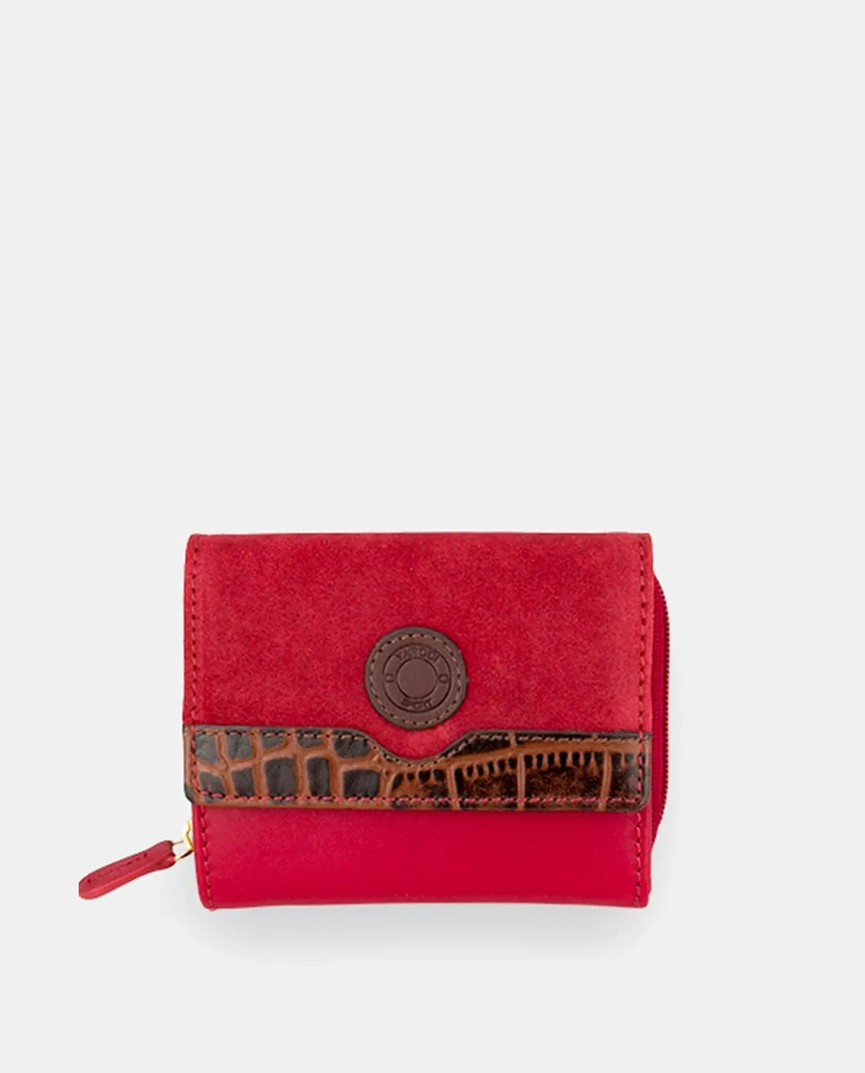 Маленький женский кошелек YANCCI, из красной кожи с комбинацией замши того же цвета и коричневой тесьмой из крокодиловой кожи на конце клапана Yancci
Маленький женский кошелек YANCCI, из красной кожи с комбинацией замши того же цвета и коричневой тесьмой из крокодиловой кожи на конце клапана Yancci