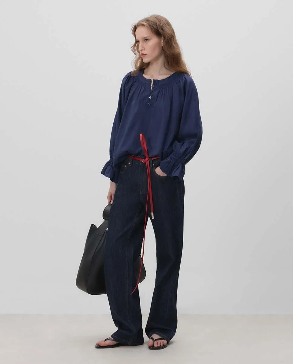 Женская блузка с фактурой и рукавом три четверти Simorra, темно-синий
Женская блузка с фактурой и рукавом три четверти Simorra, темно-синий