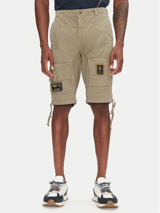 Шорты из ткани обычного кроя 251BE041CT1122 Aeronautica Militare, хаки 
Шорты из ткани обычного кроя 251BE041CT1122 Aeronautica Militare, хаки