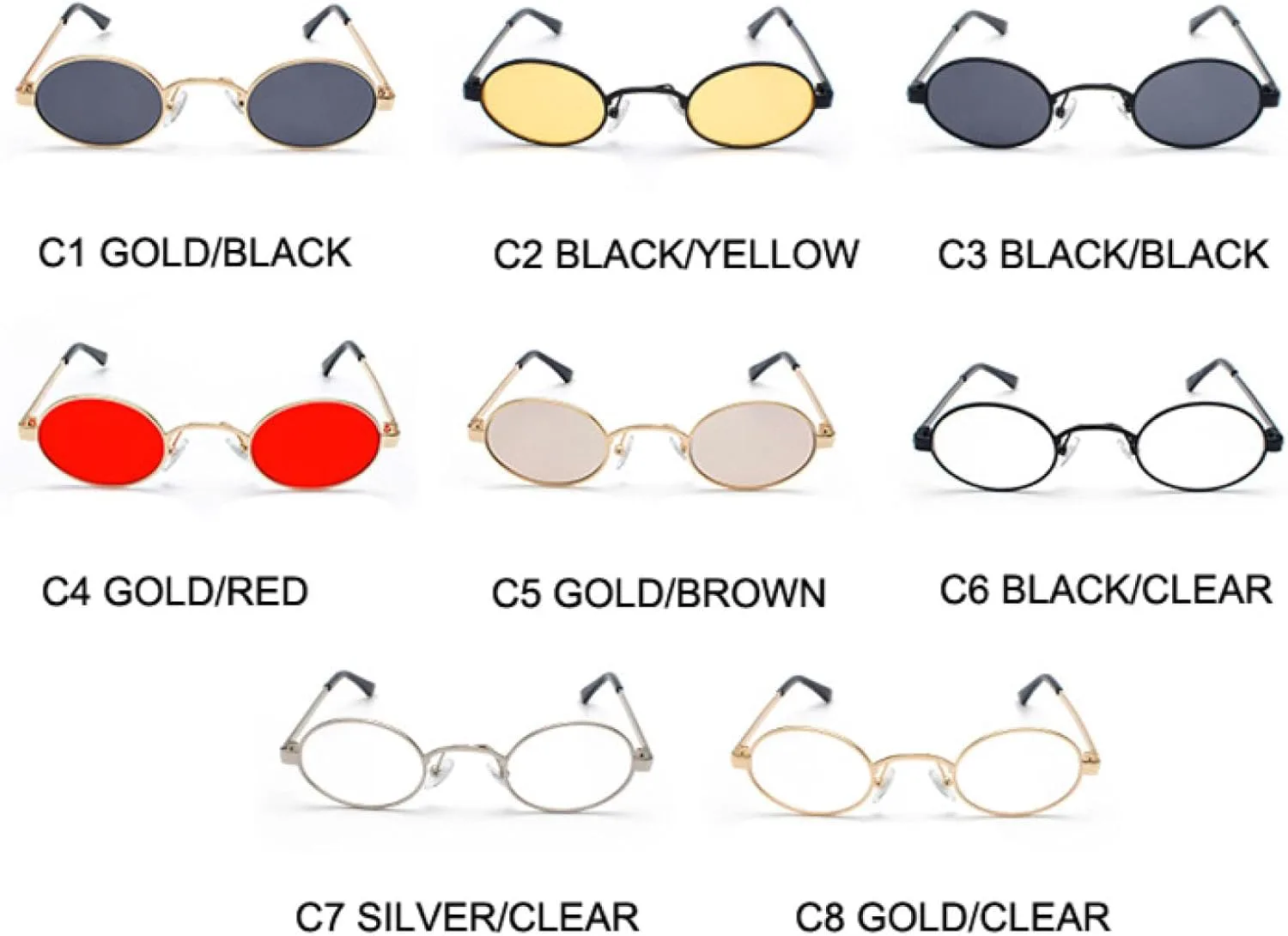 Мужские солнцезащитные очки в овальной оправе, металлический панк, ретро, круглые, в стиле стимпанк, с защитой от УФ-излучения UV400 VVTWSSW, C1 Gold-black
Мужские солнцезащитные очки в овальной оправе, металлический панк, ретро, круглые, в стиле стимпанк, с защитой от УФ-излучения UV400 VVTWSSW, C1 Gold-black