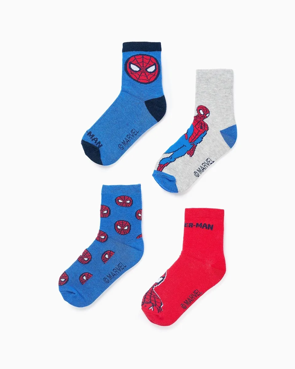 Набор из 4 детских носков с узором Человек-паук Zippy, синий
Набор из 4 детских носков с узором Человек-паук Zippy, синий