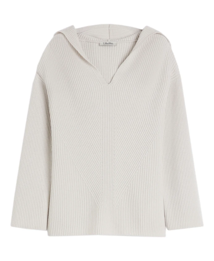 Белый шерстяной свитер А-силуэта Max Mara, белый
Белый шерстяной свитер А-силуэта Max Mara, белый