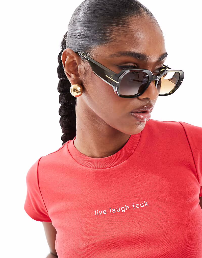 Большие круглые солнцезащитные очки AJ Morgan зеленого цвета с коричневыми линзами
Большие круглые солнцезащитные очки AJ Morgan зеленого цвета с коричневыми линзами