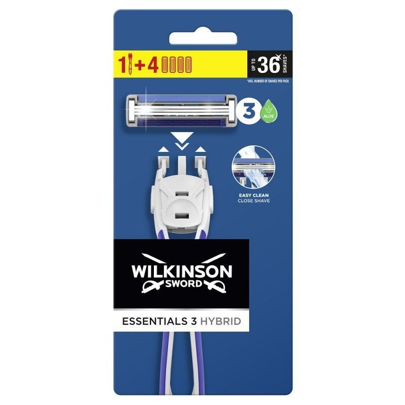 Бритва для мужчин Wilkinson Essential 3 Hybrid, 1 шт
Бритва для мужчин Wilkinson Essential 3 Hybrid, 1 шт
