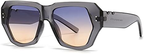 Солнцезащитные очки Retro Polygon 2027 для женщин, модные градиентные оттенки, защита от УФ-излучения UV400, модные солнцезащитные очки для мужчин с заклепками MTZJH, Gray Blue Tea
Солнцезащитные очки Retro Polygon 2027 для женщин, модные градиентные оттенки, защита от УФ-излучения UV400, модные солнцезащитные очки для мужчин с заклепками MTZJH, Gray Blue Tea