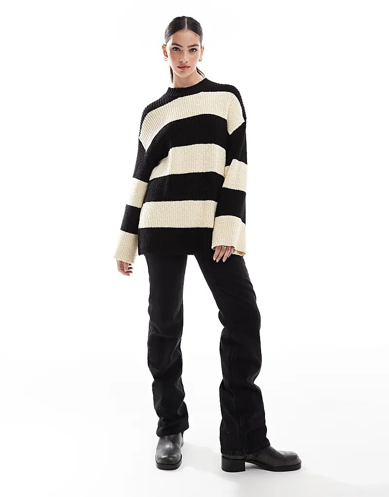 Свободный джемпер из хлопка с круглым вырезом в верблюжьей гамме и черной полоской 4th & Reckless
Свободный джемпер из хлопка с круглым вырезом в верблюжьей гамме и черной полоской 4th & Reckless