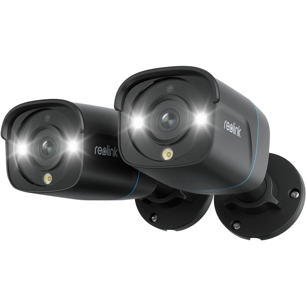 Reolink P330 8-мегапиксельная сетевая цилиндрическая камера для улицы с функцией ночного видения (черная, 2 шт.)