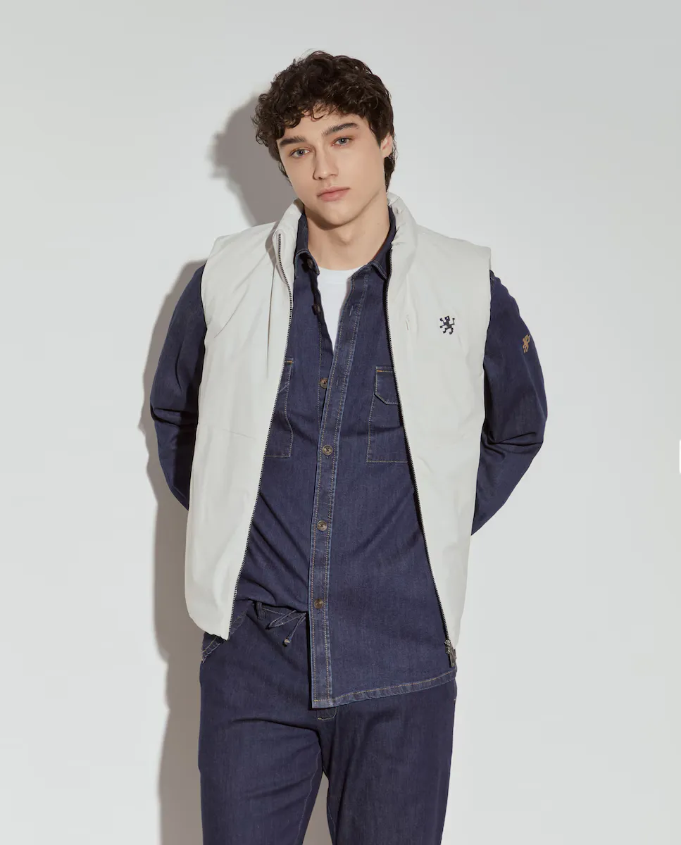 Мужской ватный жилет с высоким воротником бежевого цвета Lion of Porches, бежевый
Мужской ватный жилет с высоким воротником бежевого цвета Lion of Porches, бежевый