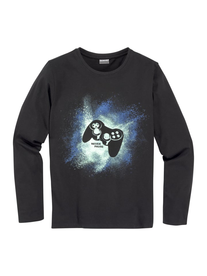 Рубашка с длинными рукавами черного цвета Kidsworld
Рубашка с длинными рукавами черного цвета Kidsworld