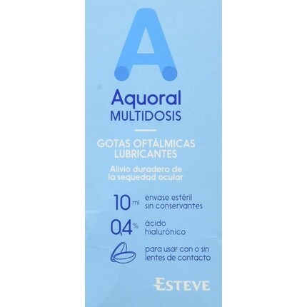 Aquoral Gts Oftalmicas 10 мл мультидоза Esteve
Aquoral Gts Oftalmicas 10 мл мультидоза Esteve
