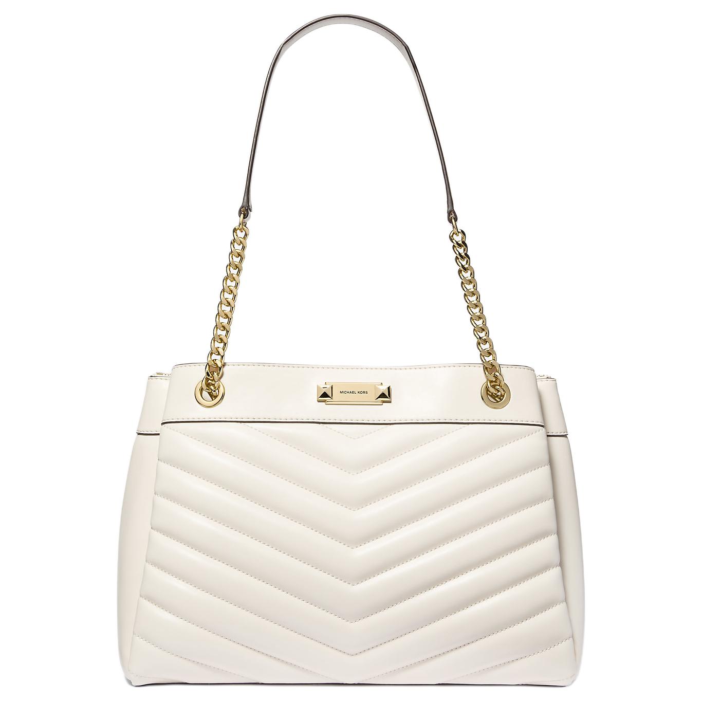 MICHAEL KORS Полиуретановая женская сумка через плечо среднего размера кремово-белая
MICHAEL KORS Полиуретановая женская сумка через плечо среднего размера кремово-белая