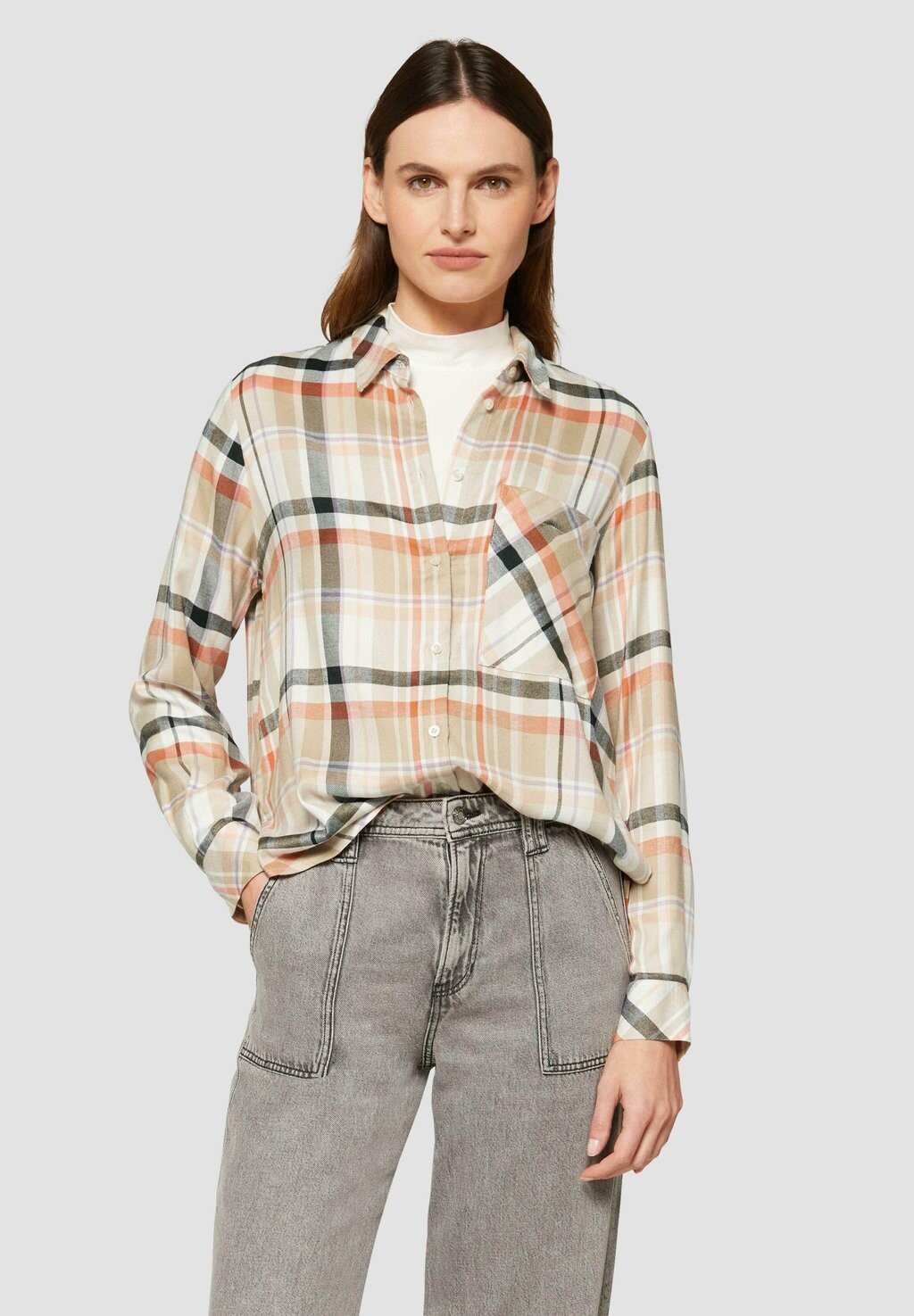 Блузка на пуговицах KARIERTE s.Oliver, бежевый
Блузка на пуговицах KARIERTE s.Oliver, бежевый