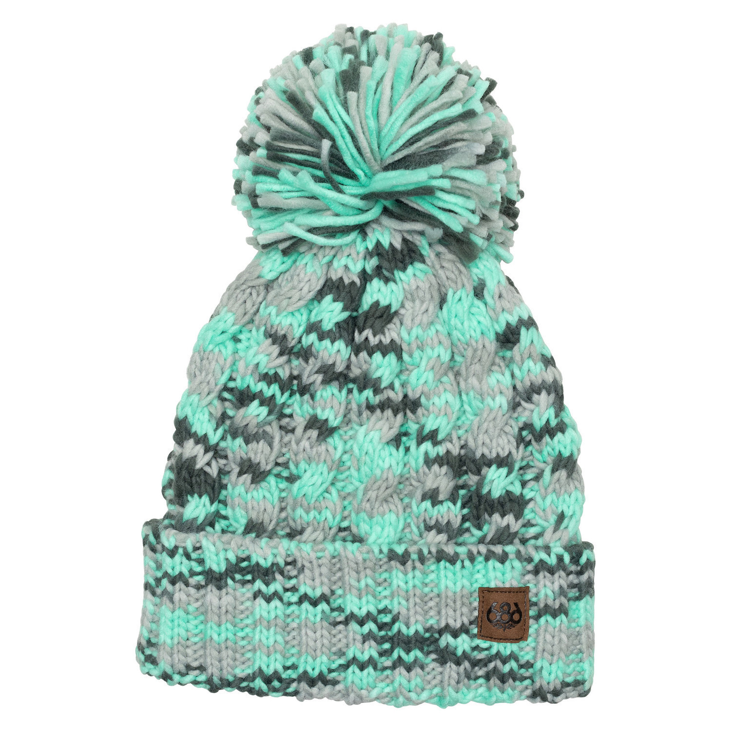 Женская толстая ребристая шапка-бини с отворотом 686, Spearmint
Женская толстая ребристая шапка-бини с отворотом 686, Spearmint