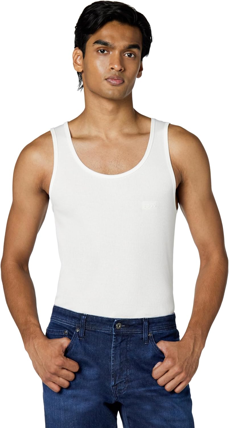 BOSS Мужская классическая майка-рибана 3 шт, White Bone
BOSS Мужская классическая майка-рибана 3 шт, White Bone