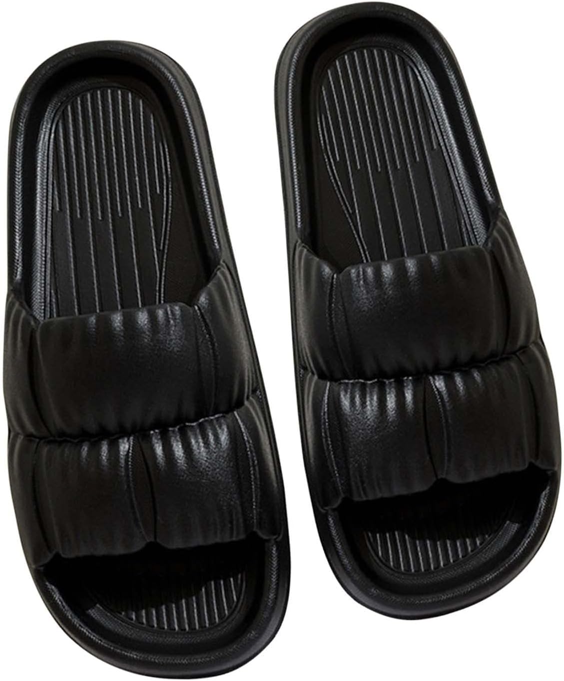 Тапочки-облака для женщин и мужчин, домашняя обувь для пар, для дома и улицы, с мягкой подошвой, удобные, нескользящие, для ванной и душа, унисекс Oiangi, черный
Тапочки-облака для женщин и мужчин, домашняя обувь для пар, для дома и улицы, с мягкой подошвой, удобные, нескользящие, для ванной и душа, унисекс Oiangi, черный