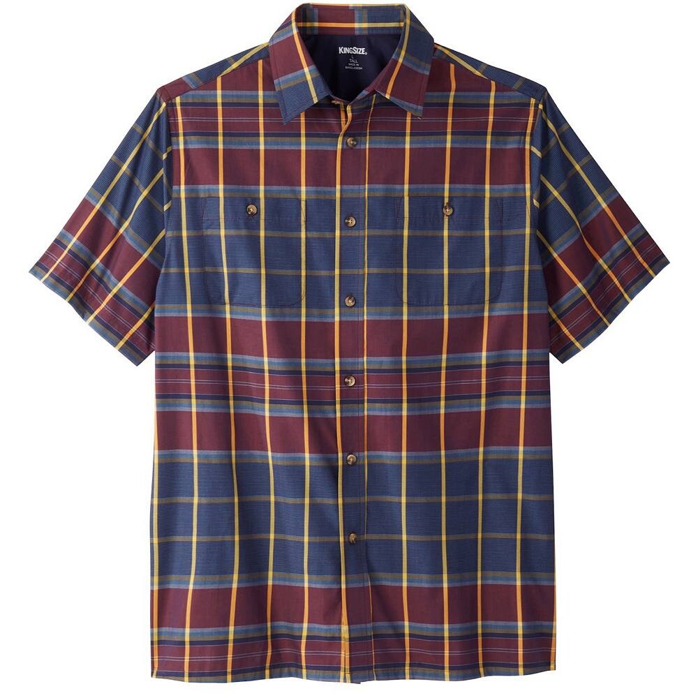 Мужская спортивная рубашка в клетку с короткими рукавами и короткими рукавами Kingразмера Big & Tall KingSize, цвет Navy Madras
Мужская спортивная рубашка в клетку с короткими рукавами и короткими рукавами Kingразмера Big & Tall KingSize, цвет Navy Madras