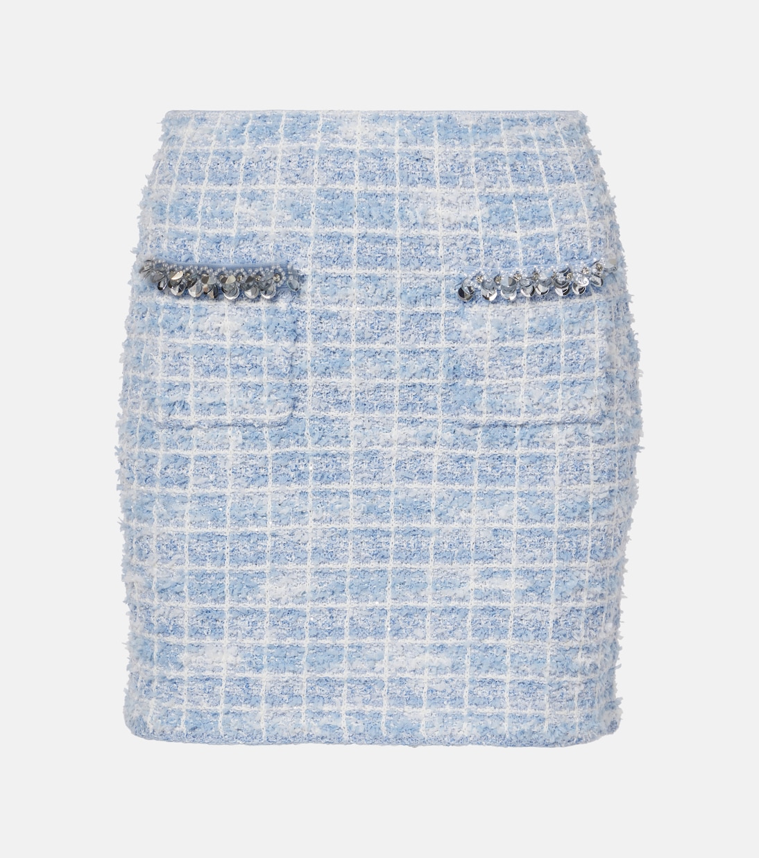 Мини-юбка из твида в клетку с декоративным узором Self-Portrait, синий
Мини-юбка из твида в клетку с декоративным узором Self-Portrait, синий