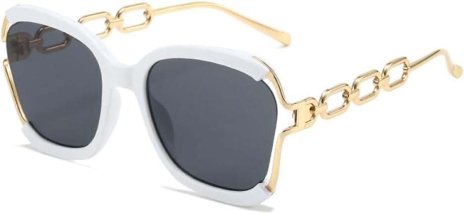Квадратные солнцезащитные очки для женщин с защитой от УФ-излучения UV400, ретро-оправой и металлическим каркасом в виде цепочки, летние солнцезащитные очки для женщин MTZJH, White
Квадратные солнцезащитные очки для женщин с защитой от УФ-излучения UV400, ретро-оправой и металлическим каркасом в виде цепочки, летние солнцезащитные очки для женщин MTZJH, White