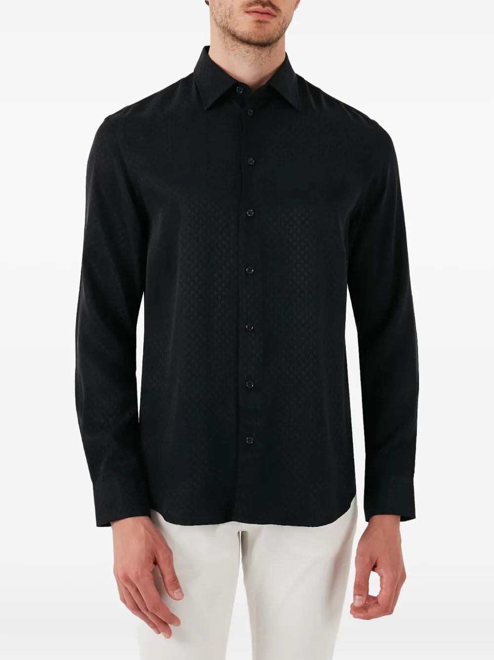 Рубашка с узором на пуговицах EMPORIO ARMANI, черный
Рубашка с узором на пуговицах EMPORIO ARMANI, черный