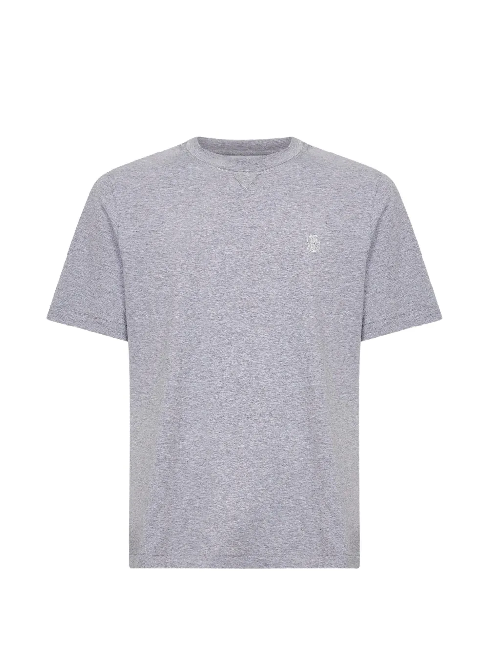 Футболка в рубчик с вышитым логотипом и круглым вырезом Brunello Cucinelli, серый
Футболка в рубчик с вышитым логотипом и круглым вырезом Brunello Cucinelli, серый