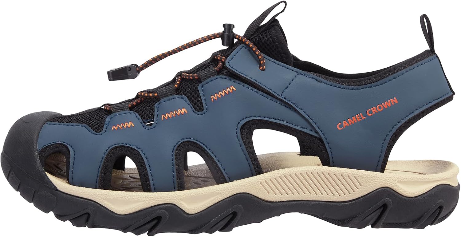 Мужские походные сандалии CAMEL CROWN противоскользящие, спортивные водные туфли с поддержкой свода, с закрытым носком, летние сандалии для кемпинга, пляжа и активного отдыха на улице, темно-синий
Мужские походные сандалии CAMEL CROWN противоскользящие, спортивные водные туфли с поддержкой свода, с закрытым носком, летние сандалии для кемпинга, пляжа и активного отдыха на улице, темно-синий