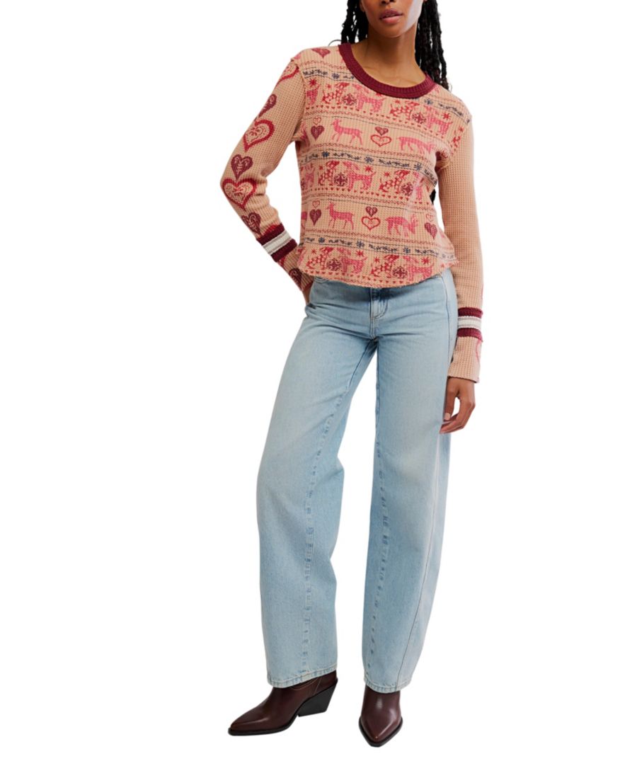 Женская многослойная блузка с длинными рукавами от Blissful Free People, Latte Combo
Женская многослойная блузка с длинными рукавами от Blissful Free People, Latte Combo