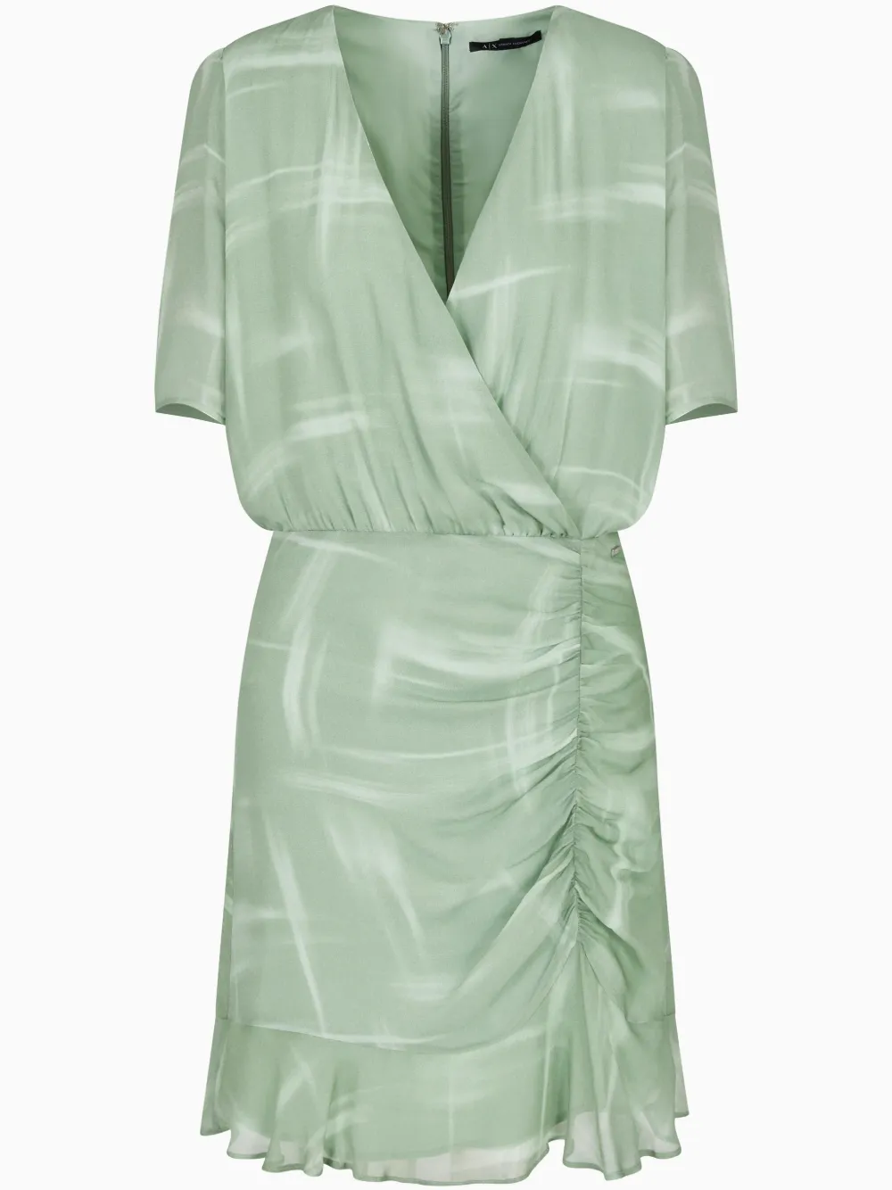 Платье с V-образным вырезом и сборками Armani Exchange, зеленый
Платье с V-образным вырезом и сборками Armani Exchange, зеленый