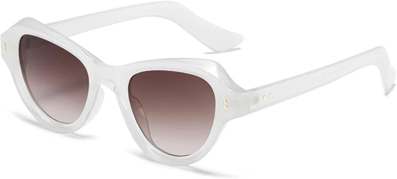 Модные солнцезащитные очки «кошачий глаз» с заклепками, женские солнцезащитные очки в стиле ретро с градиентным переходом, защита от УФ-излучения UV400, мужские солнцезащитные очки TVTBBVV, White Tea Gradient
Модные солнцезащитные очки «кошачий глаз» с заклепками, женские солнцезащитные очки в стиле ретро с градиентным переходом, защита от УФ-излучения UV400, мужские солнцезащитные очки TVTBBVV, White Tea Gradient