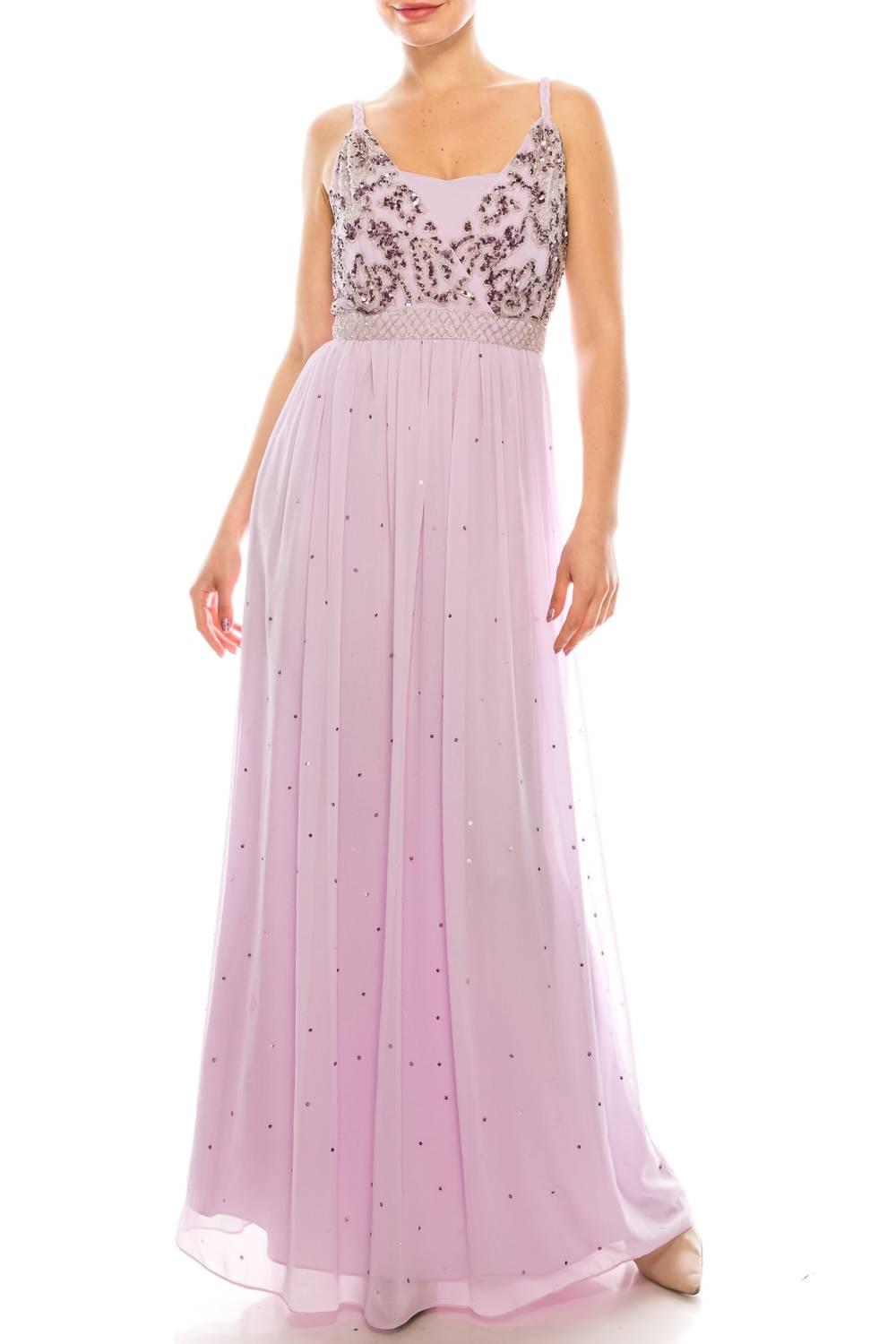 Лиловое платье с бисерным корсажем и пайетками, силуэт А-силуэт Decode 1.8
Лиловое платье с бисерным корсажем и пайетками, силуэт А-силуэт Decode 1.8