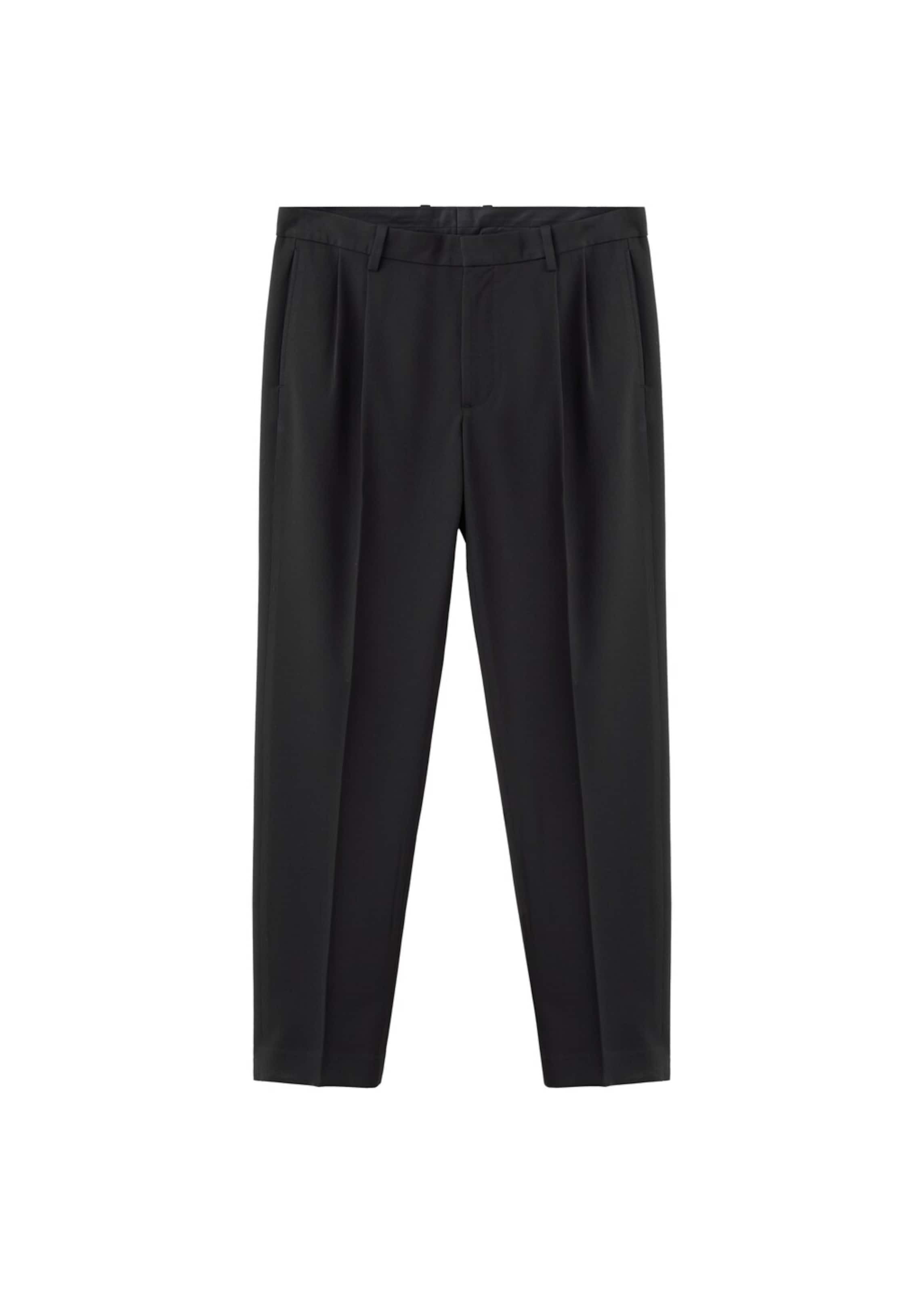 MANGO MAN Брюки 'Milo' с плиссировкой Regular в черном цвете
MANGO MAN Брюки 'Milo' с плиссировкой Regular в черном цвете