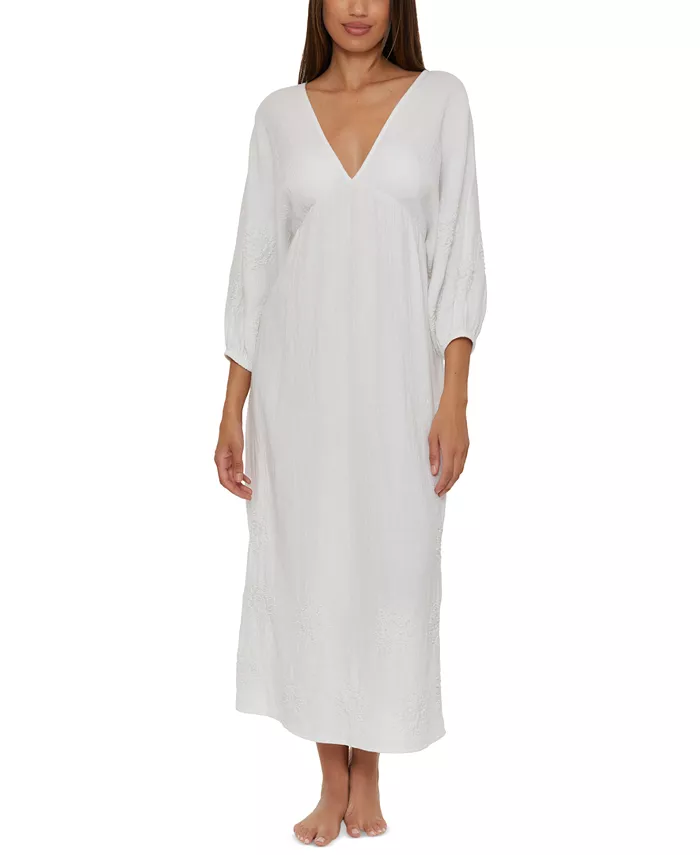 Женское платье-накидка Serene из хлопкового газа с вырезом на спине Trina Turk, белый
Женское платье-накидка Serene из хлопкового газа с вырезом на спине Trina Turk, белый
