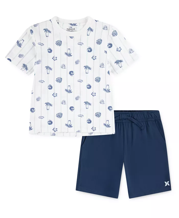 Детский комплект для мальчиков: футболка с принтом и шорты (2 предмета) Hurley, синий
Детский комплект для мальчиков: футболка с принтом и шорты (2 предмета) Hurley, синий