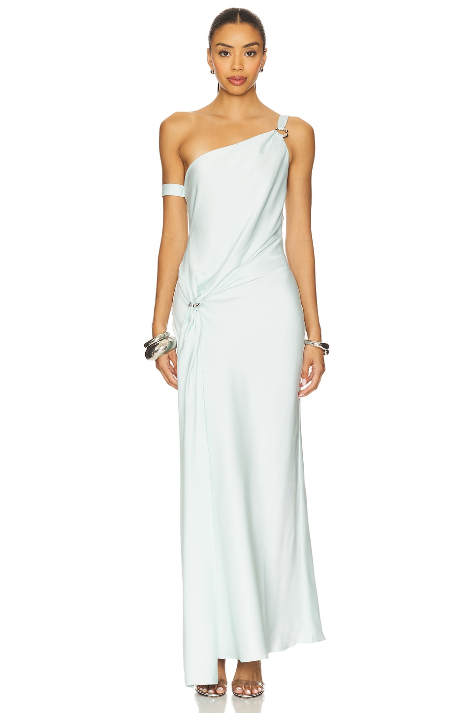 Платье из атласа "The horizon" Misha, ice blue
Платье из атласа "The horizon" Misha, ice blue