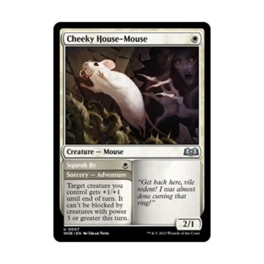 CCG Нахальный Домовый Мышь (U), MTG - Wilds of Eldraine
CCG Нахальный Домовый Мышь (U), MTG - Wilds of Eldraine