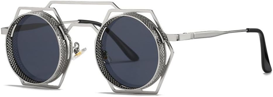 Круглые солнцезащитные очки в стиле стимпанк для женщин и мужчин, с металлической сеткой, с индивидуальным дизайном, солнцезащитные очки для женщин с защитой от УФ-излучения UV400 TYUVIVO, Silver-black
Круглые солнцезащитные очки в стиле стимпанк для женщин и мужчин, с металлической сеткой, с индивидуальным дизайном, солнцезащитные очки для женщин с защитой от УФ-излучения UV400 TYUVIVO, Silver-black